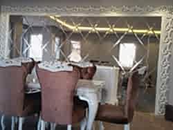 dekoratif baklava desenli ayna, baklava ayna, ayna baklava